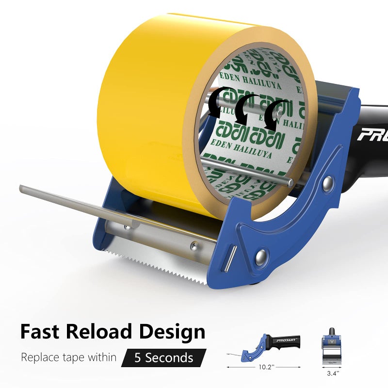PROSUN Fast Reload 3 Inch Wide Large Tape Gun Dispenser Packing Packaging Sealing Cutter (TG04-ORG) - Image 2